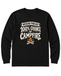 Weekend Forecast: 100% Chance of Campfire Long Sleeve Shirt - Black