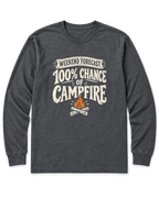 Weekend Forecast: 100% Chance of Campfire Long Sleeve Shirt - Dark Heather