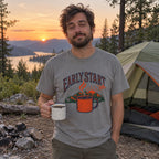 Early Start-ish T-Shirt worn outdoors