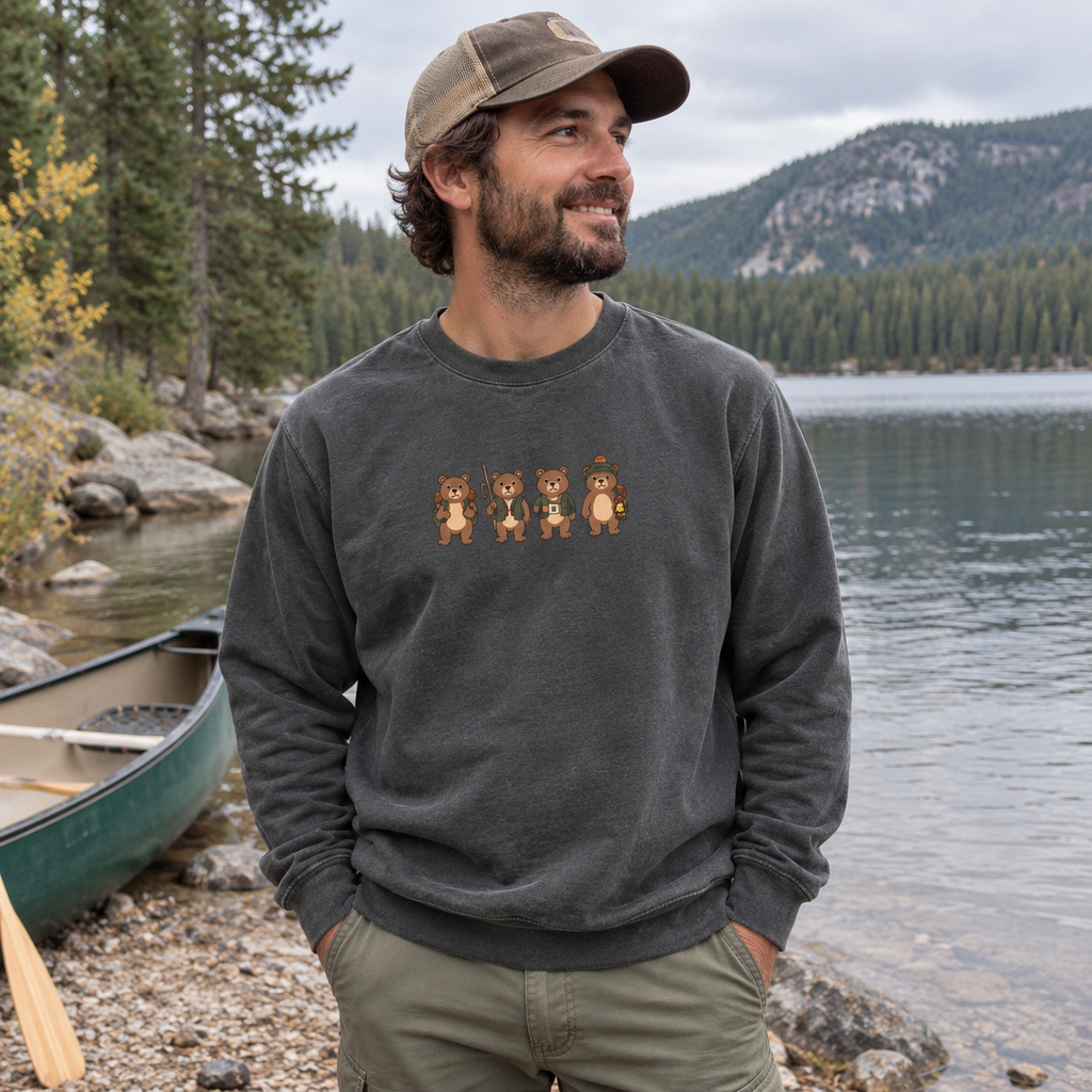 Bear Crew Sweatshirt - worn