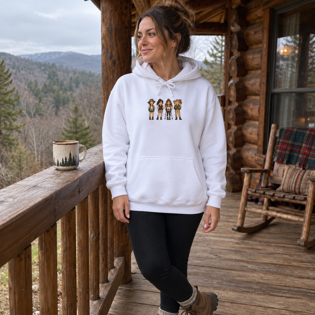 Trail Gals Hoodie - worn