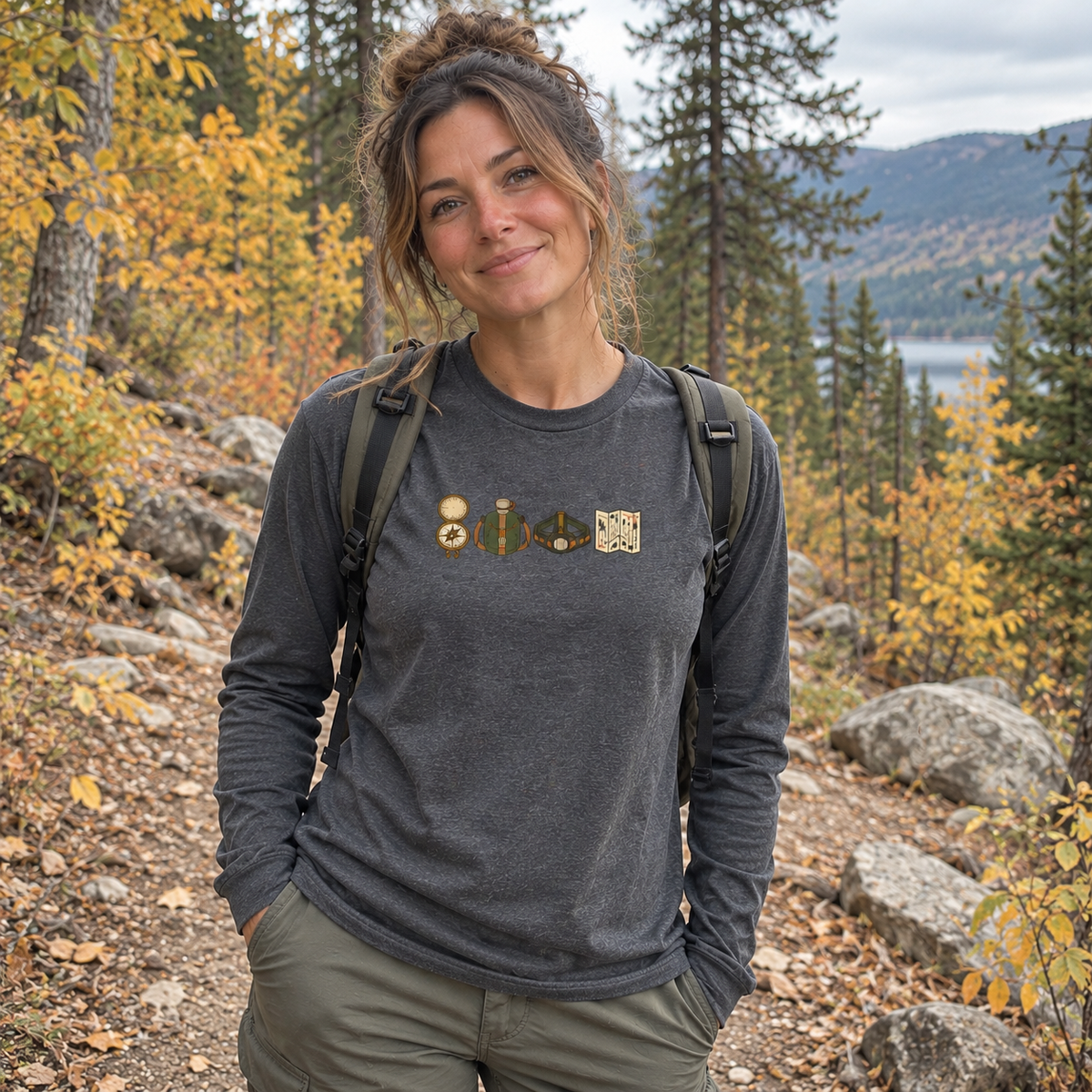 Trail Essentials Long Sleeve Shirt - worn