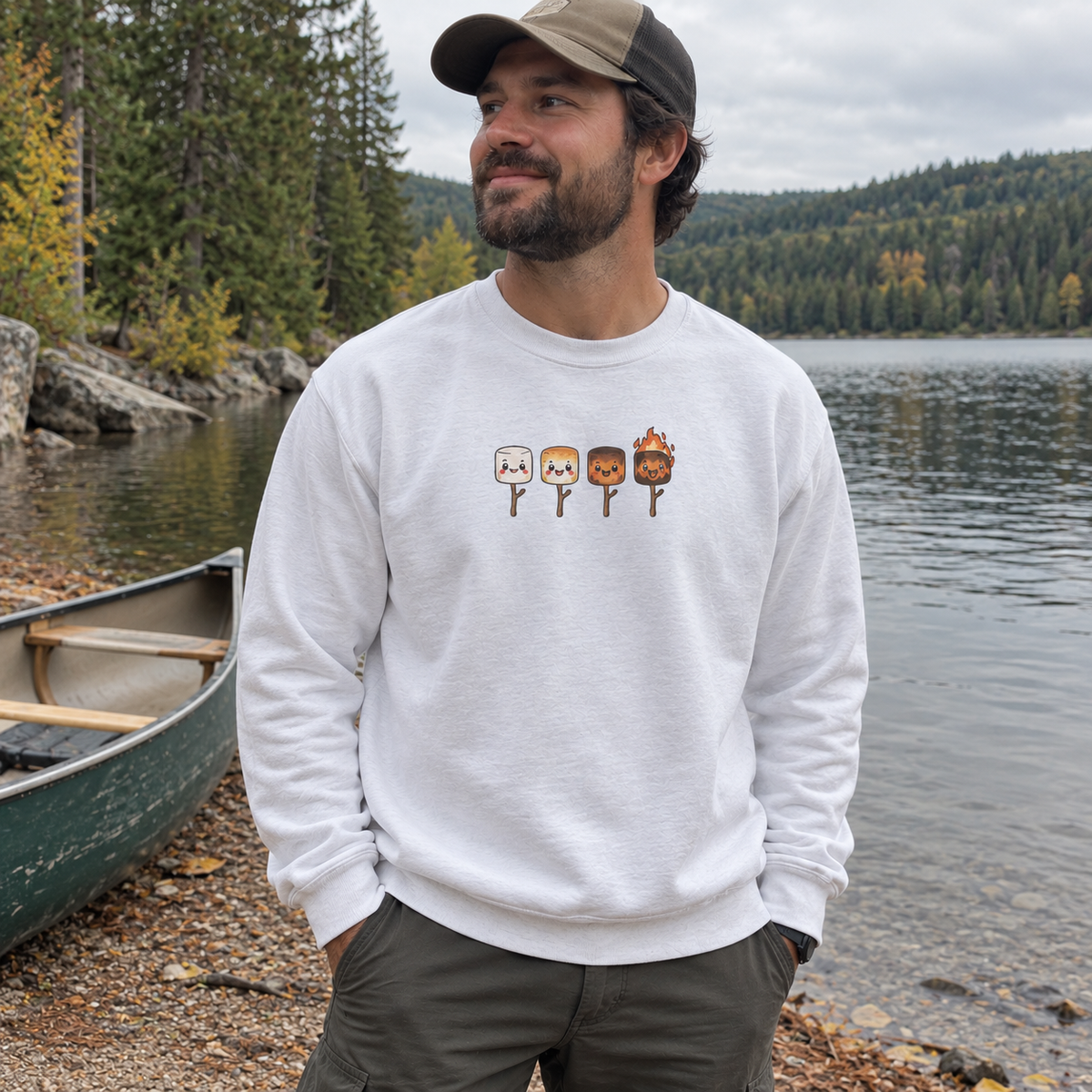 Marshmallow Stages Sweatshirt - worn