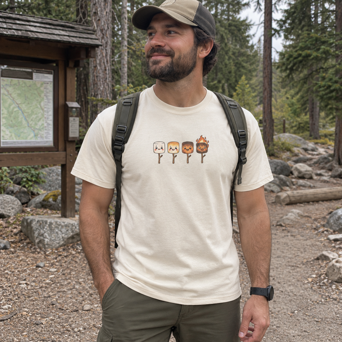 Marshmallow Stages T-Shirt - worn
