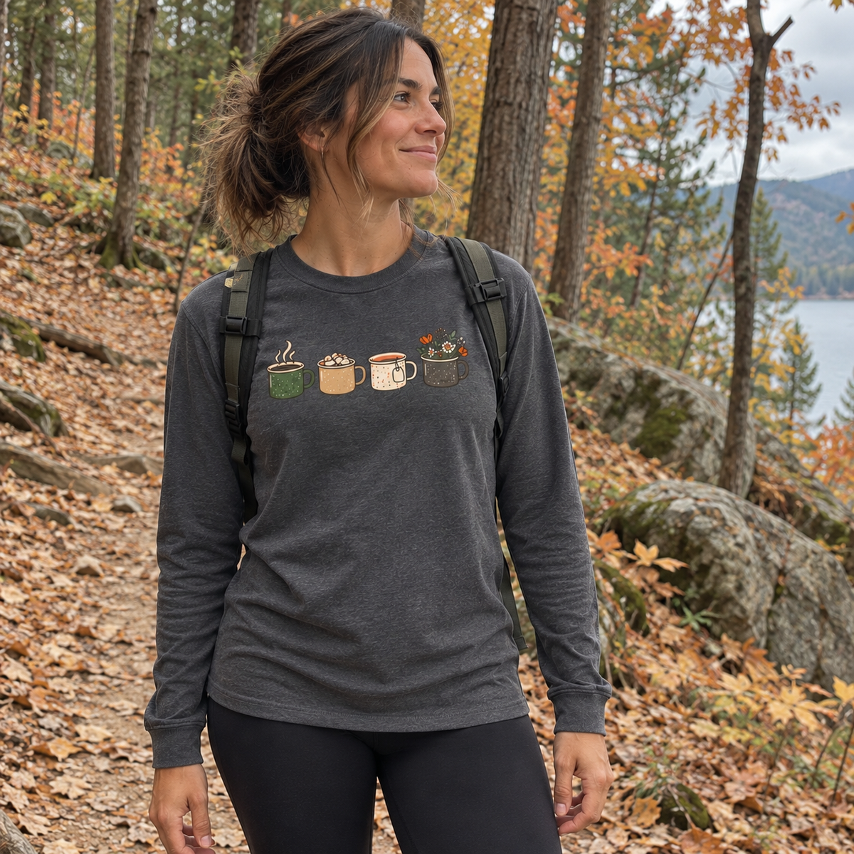 Camp Mugs Long Sleeve Shirt - worn