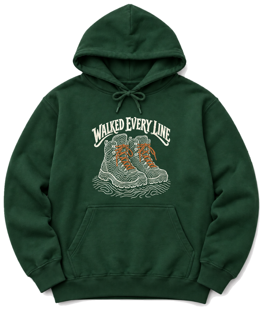 Walked Every Line Hoodie - Forest Green