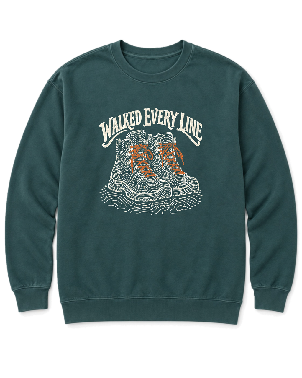 Walked Every Line Sweatshirt - Blue Spruce