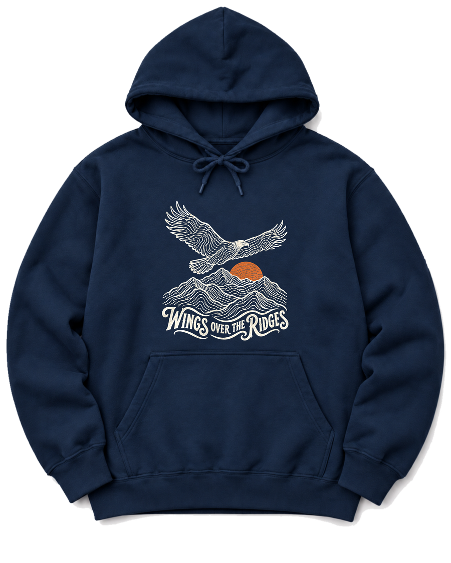 Wings Over the Ridges Hoodie - Navy