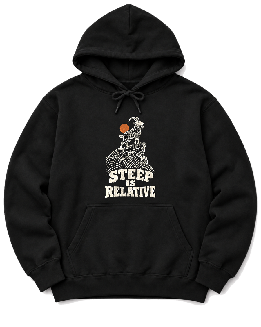Steep Is Relative Hoodie - Black