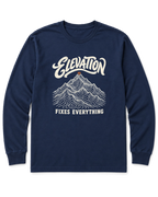 Elevation Fixes Everything Long Sleeve Shirt - Navy