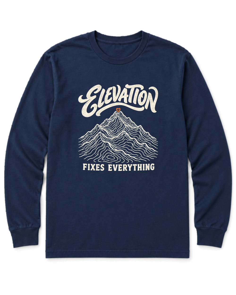 Elevation Fixes Everything Long Sleeve Shirt - Navy