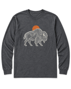 Topo Bison Long Sleeve Shirt - Dark Heather
