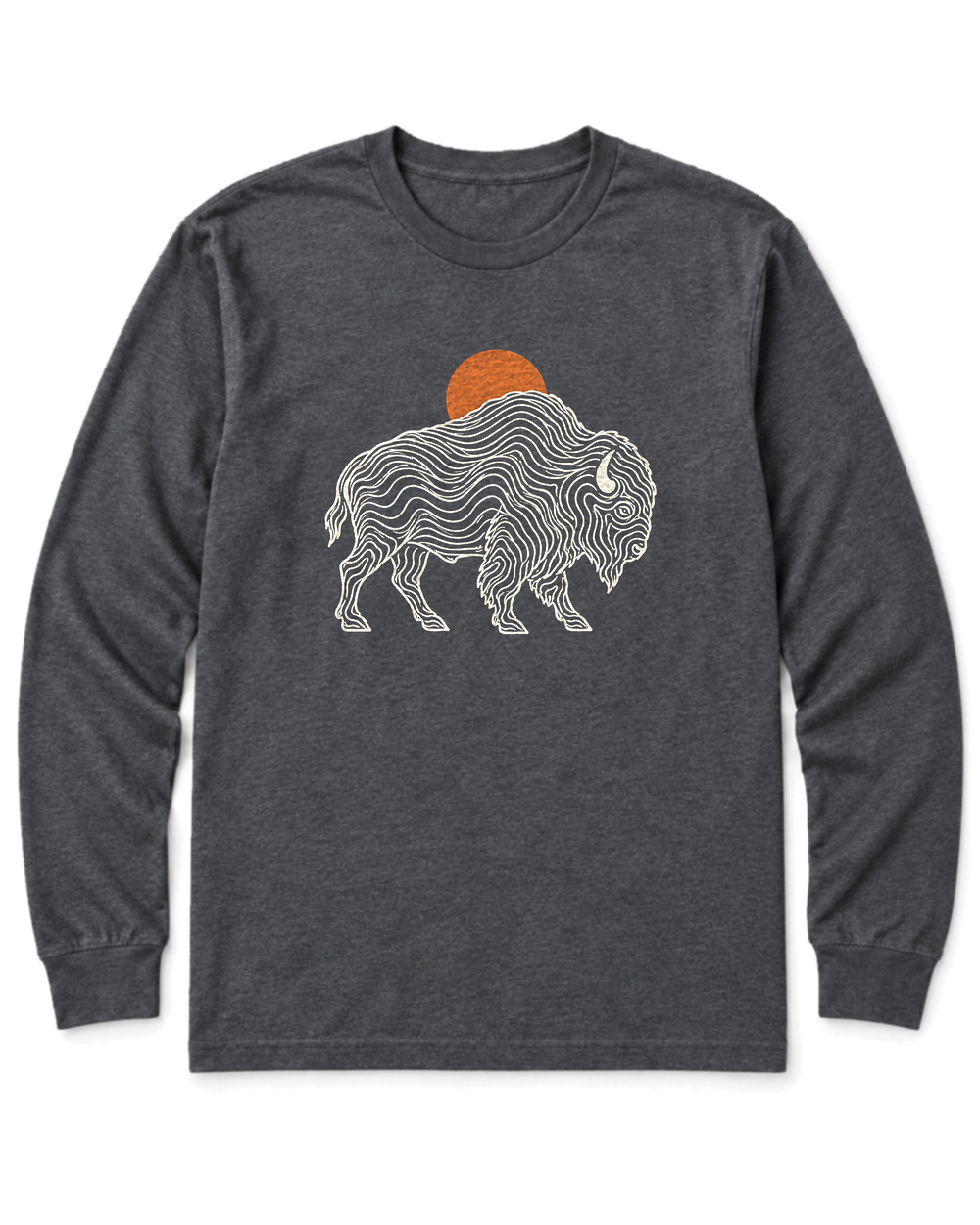 Topo Bison Long Sleeve Shirt - Dark Heather