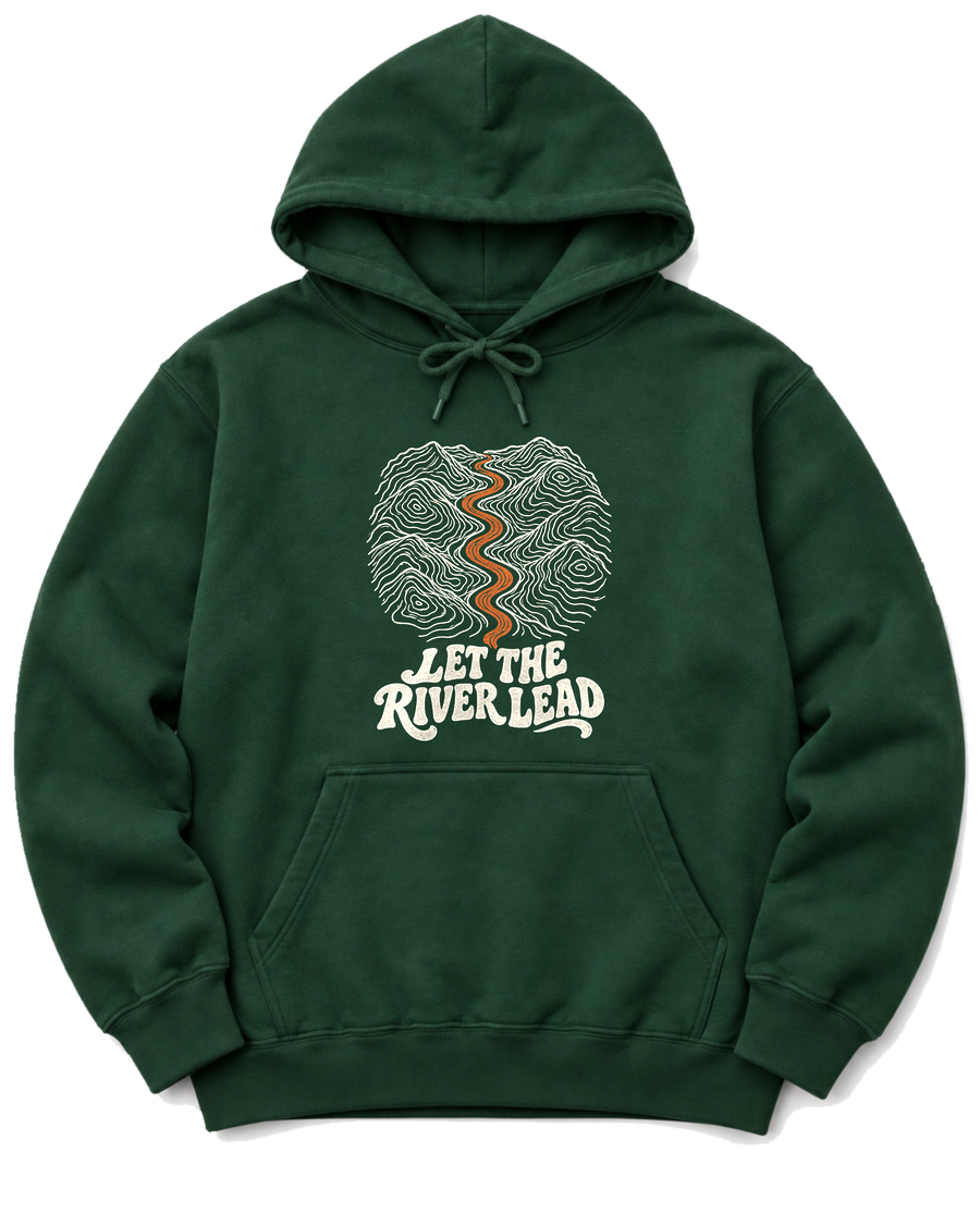Let the River Lead Hoodie - Forest Green