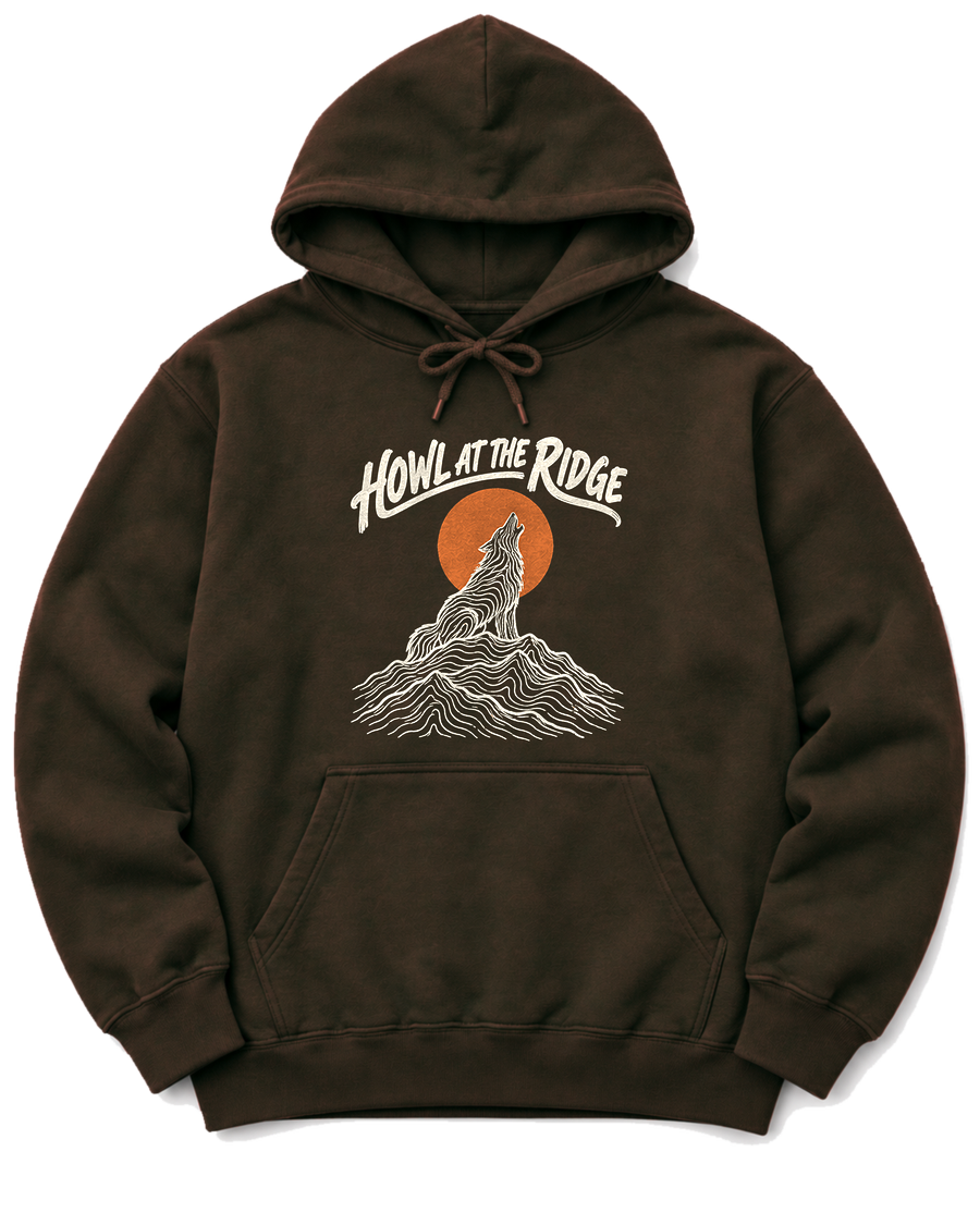 Howl at the Ridge Hoodie - Dark Chocolate