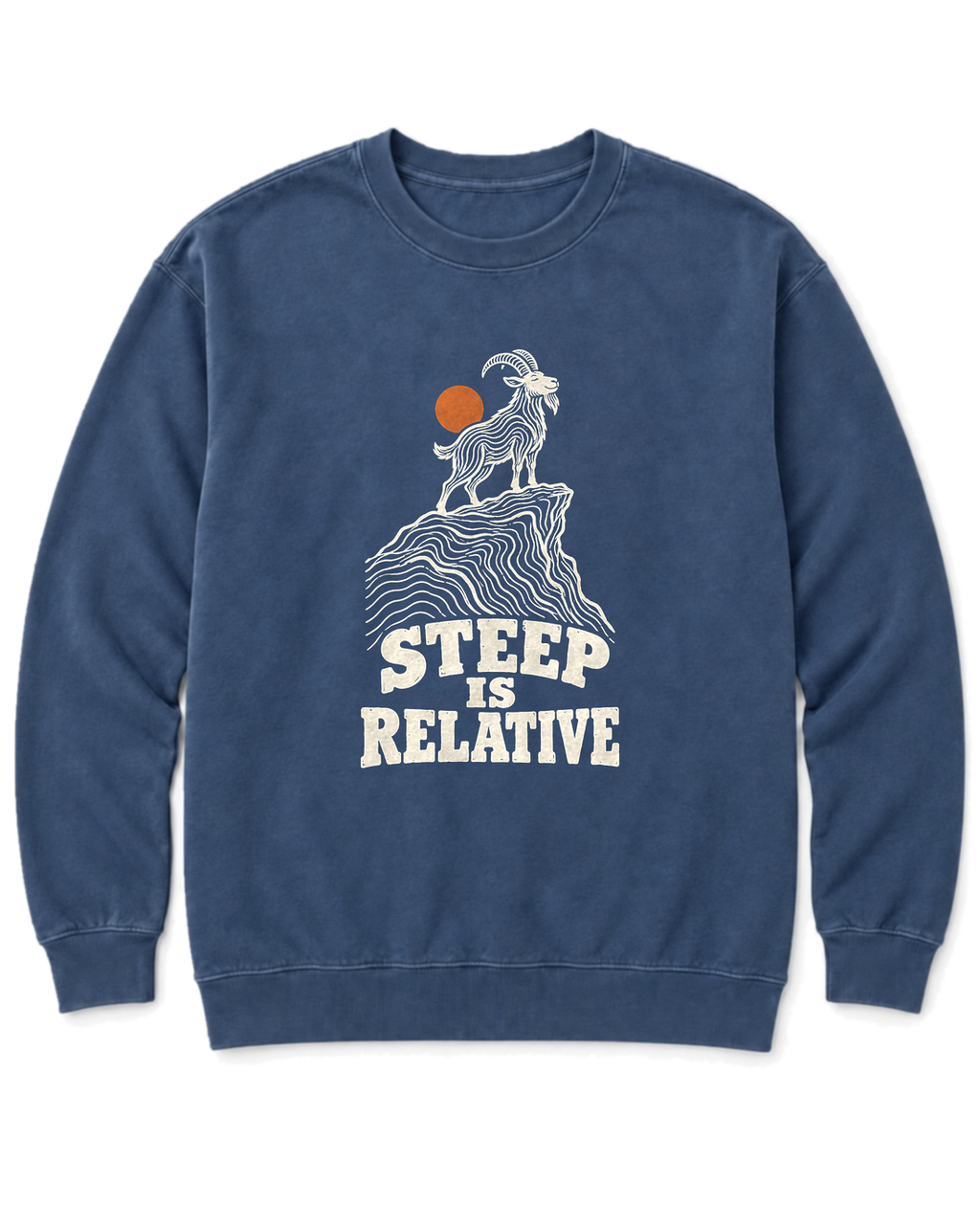 Steep Is Relative Sweatshirt - Denim
