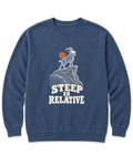 Steep Is Relative Sweatshirt - Denim