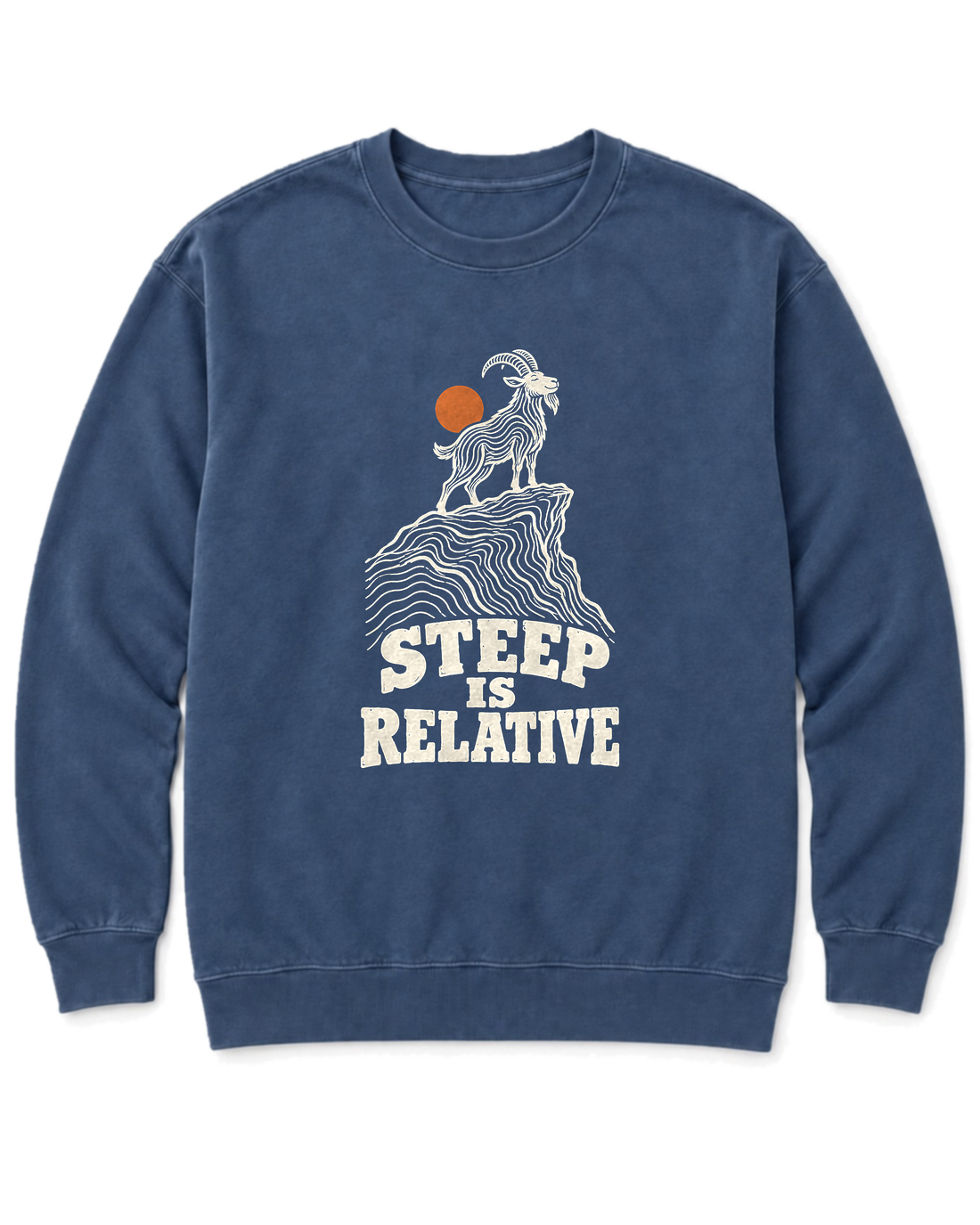 Steep Is Relative Sweatshirt - Denim