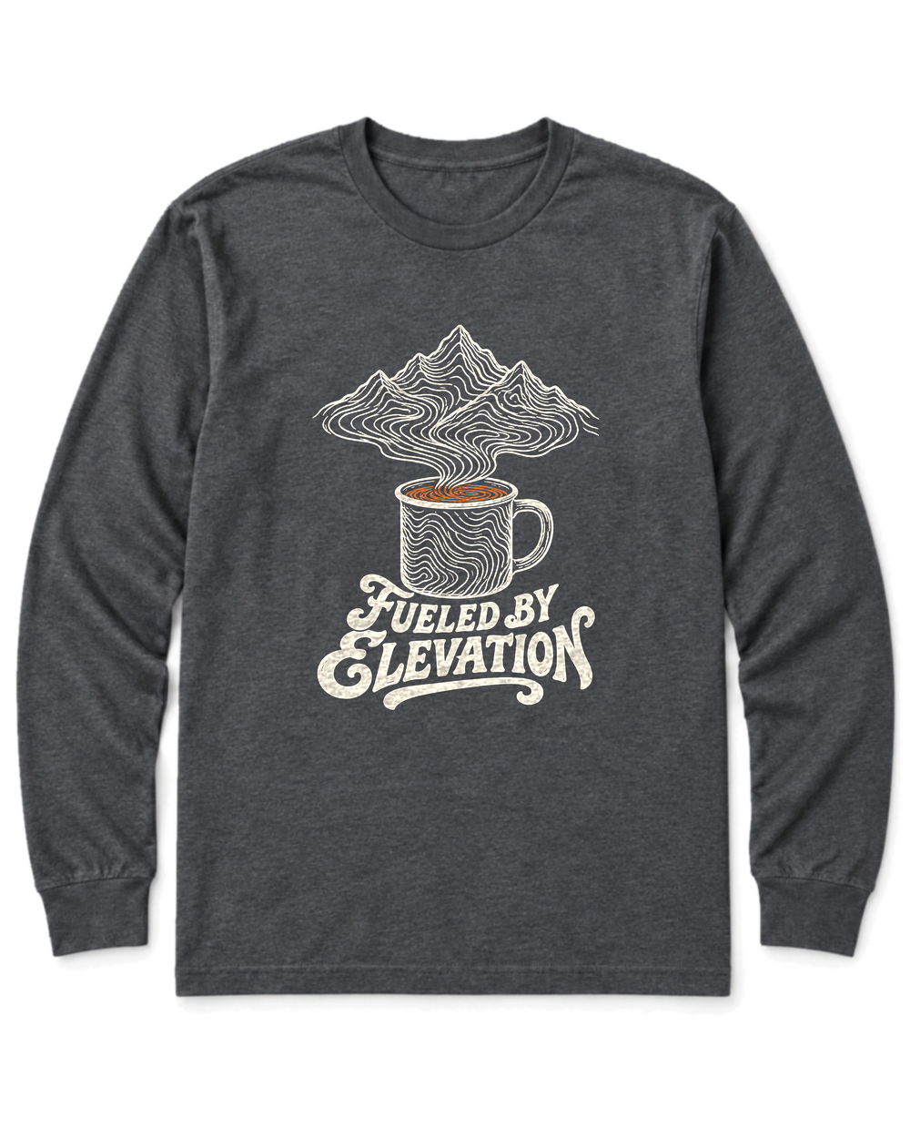 Fueled by Elevation Long Sleeve Shirt - Dark Heather