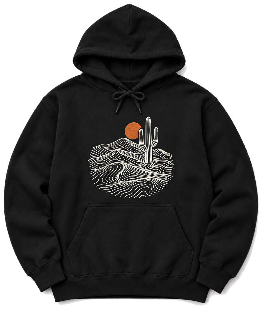 Desert Saguaro Hoodie - Black
