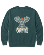 Antlers & Altitude Sweatshirt - Blue Spruce