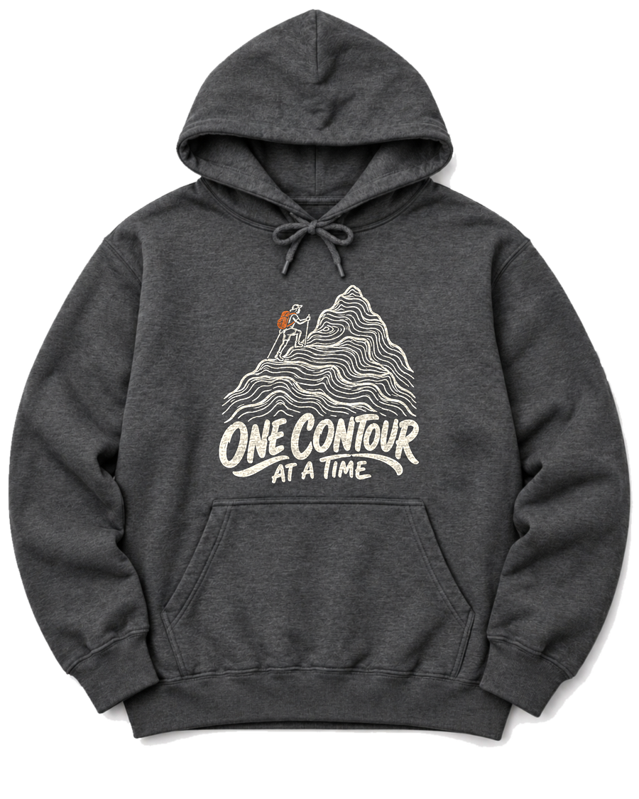 One Contour at a Time Hoodie - Dark Heather