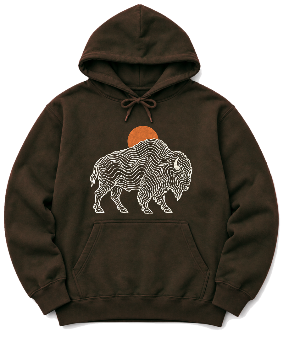 Topo Bison Hoodie - Dark Chocolate