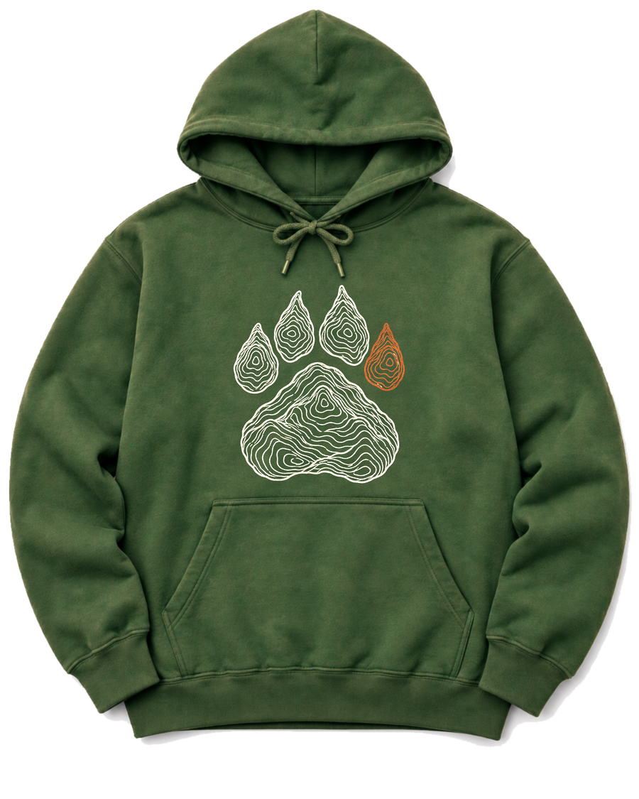 Topo Bear Paw Hoodie - Military Green