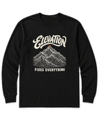 Elevation Fixes Everything Long Sleeve Shirt - Black
