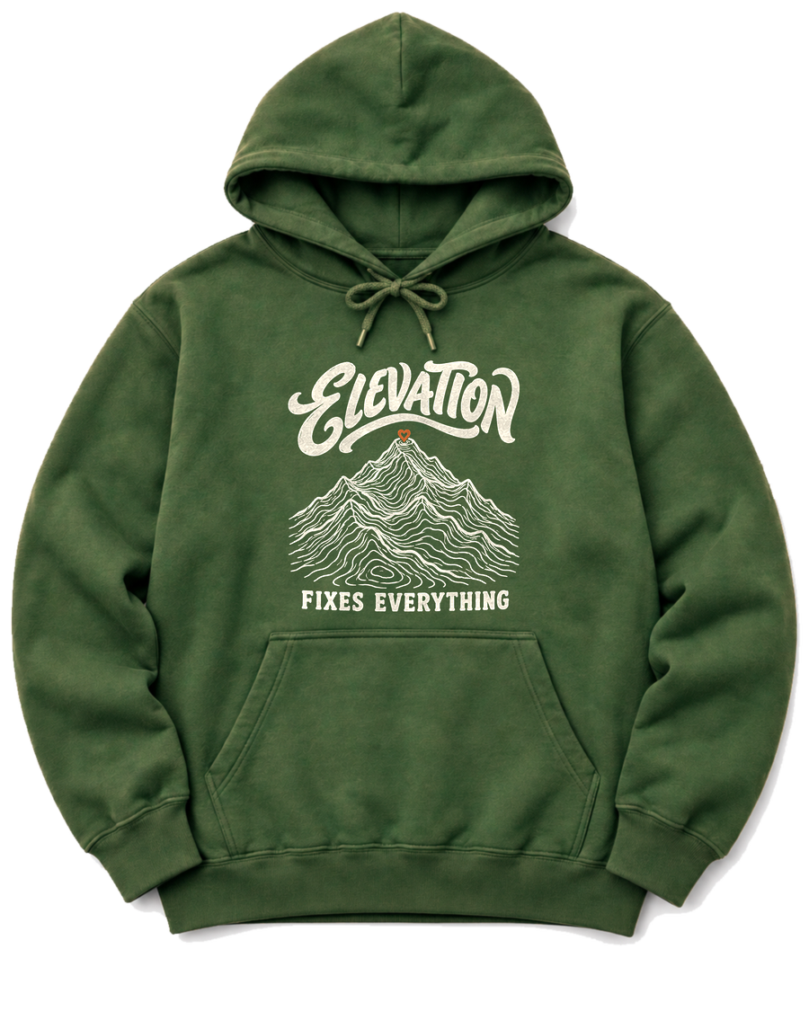 Elevation Fixes Everything Hoodie - Military Green