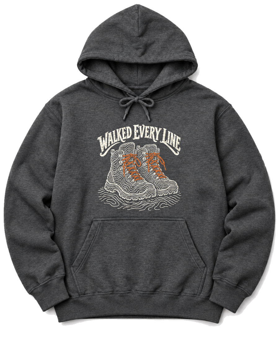 Walked Every Line Hoodie - Dark Heather