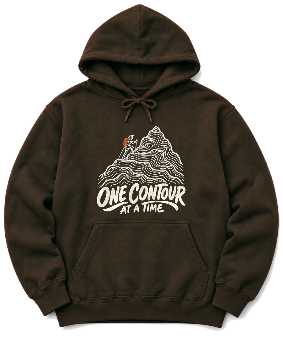 One Contour at a Time Hoodie - Dark Chocolate
