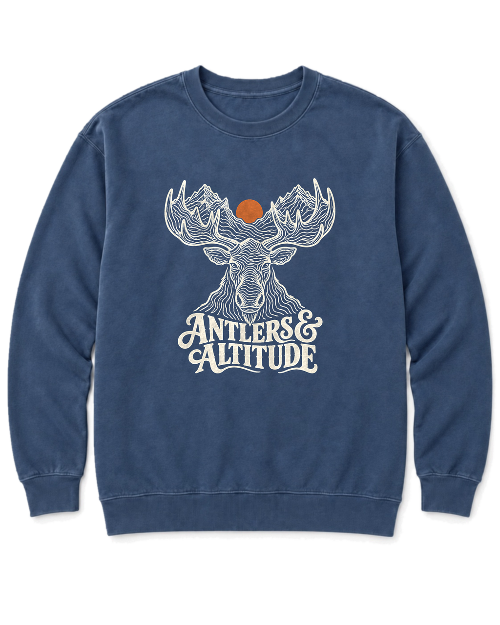 Antlers & Altitude Sweatshirt - Denim