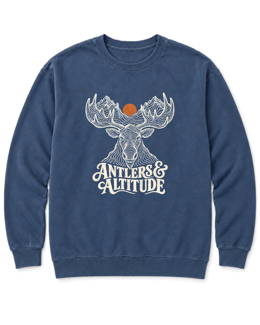 Antlers & Altitude Sweatshirt - Denim