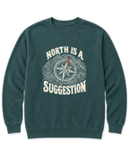 North Is a Suggestion Sweatshirt - Blue Spruce
