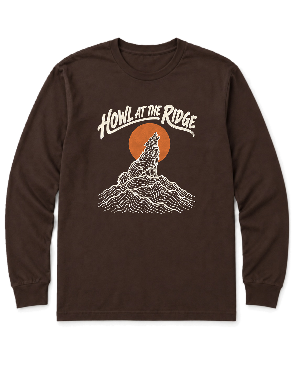 Howl at the Ridge Long Sleeve Shirt - Dark Chocolate
