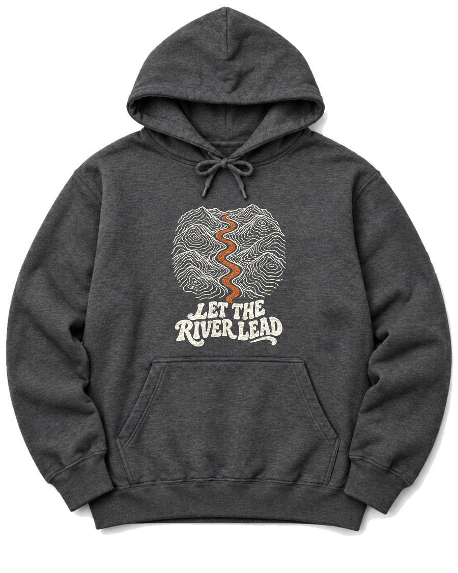Let the River Lead Hoodie - Dark Heather