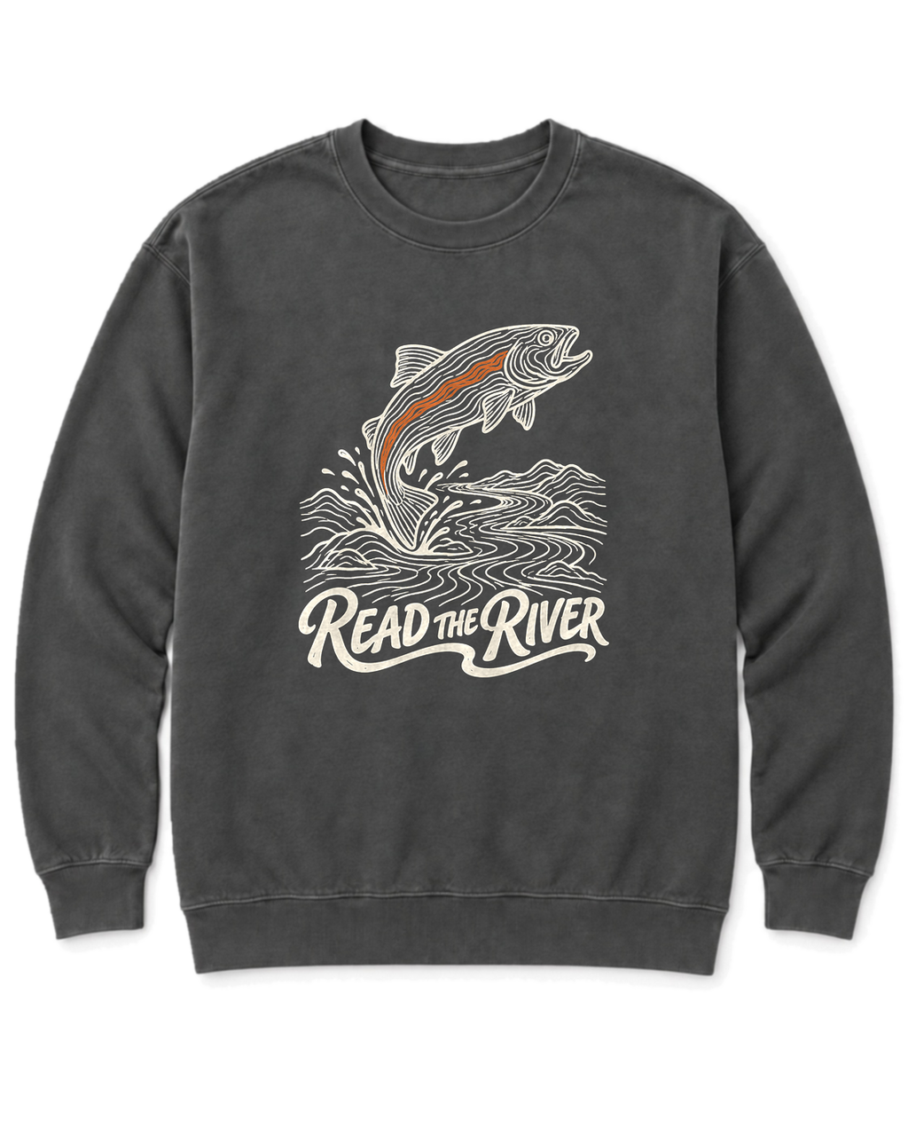 Read the River Sweatshirt - Pepper