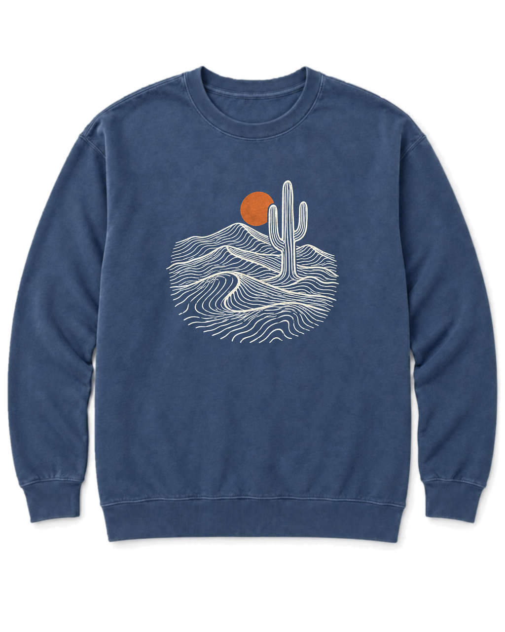 Desert Saguaro Sweatshirt - Denim