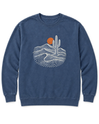 Desert Saguaro Sweatshirt - Denim