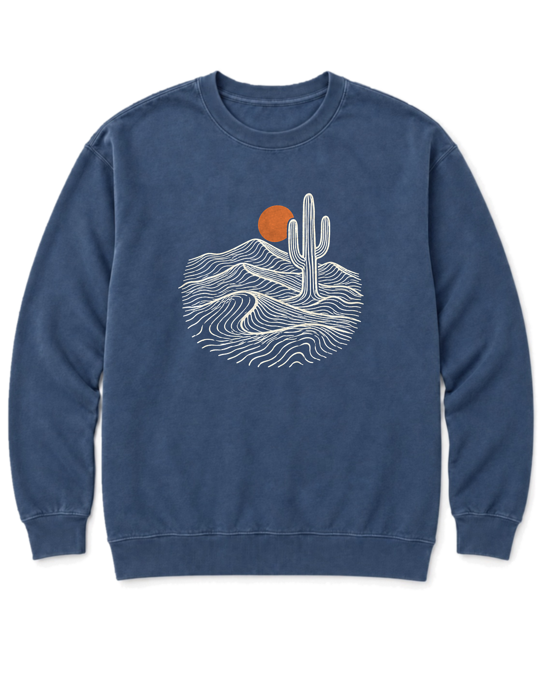 Desert Saguaro Sweatshirt - Denim
