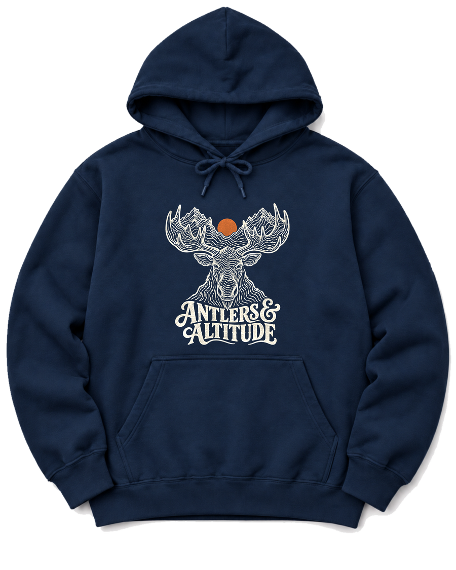 Antlers & Altitude Hoodie - Navy