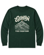 Elevation Fixes Everything Long Sleeve Shirt - Forest Green