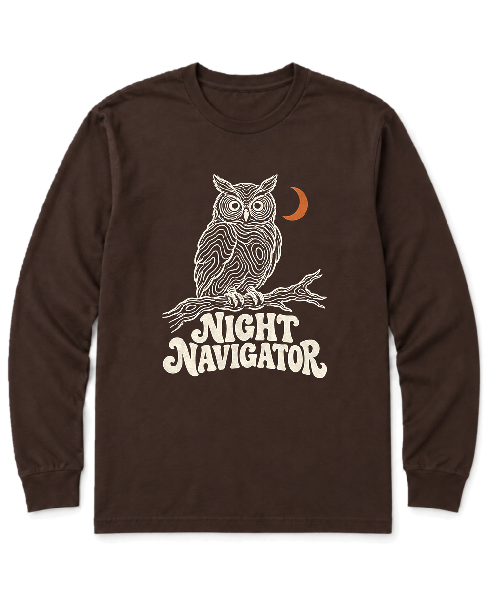 Night Navigator Long Sleeve Shirt - Dark Chocolate