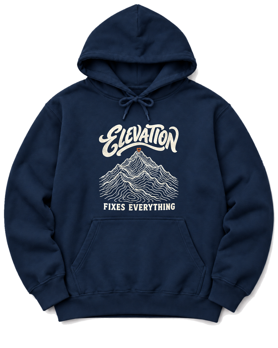 Elevation Fixes Everything Hoodie - Navy