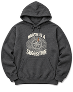 North Is a Suggestion Hoodie - Dark Heather