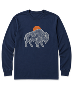 Topo Bison Long Sleeve Shirt - Navy