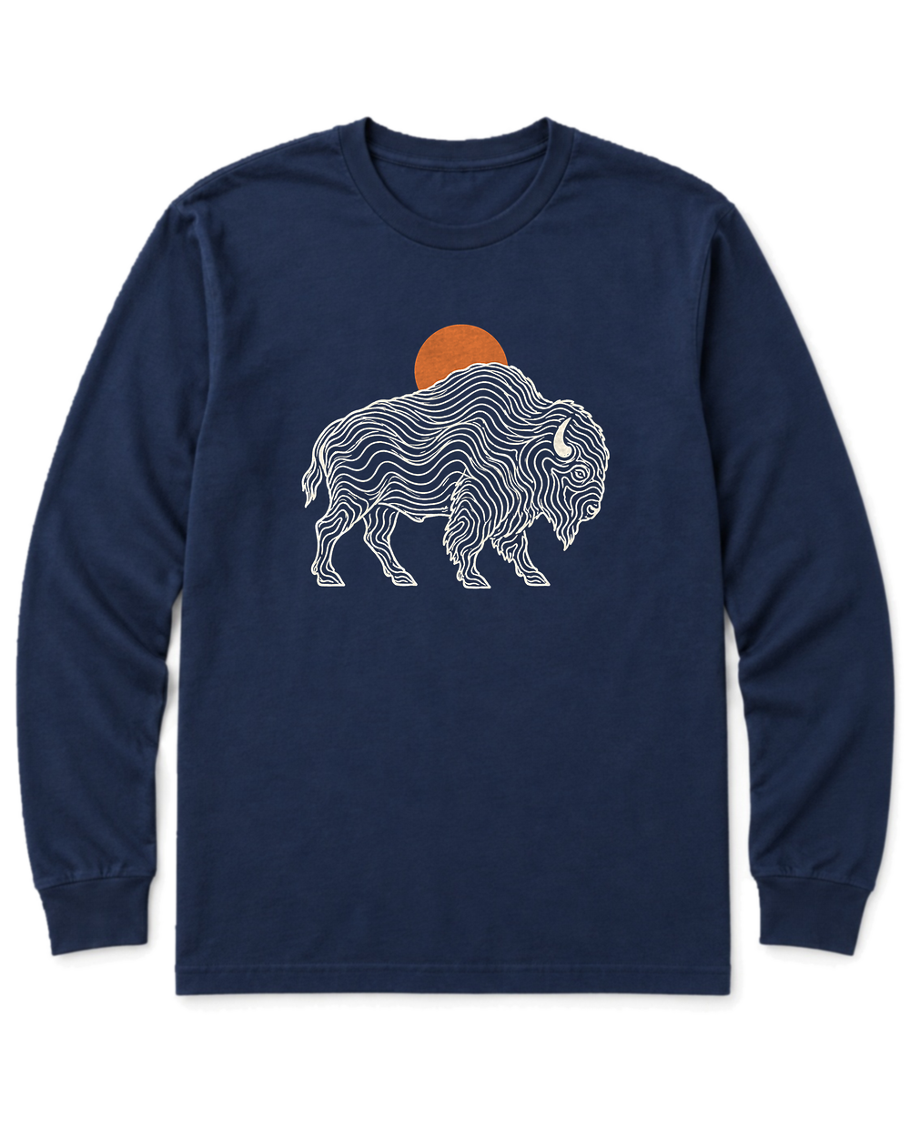 Topo Bison Long Sleeve Shirt - Navy