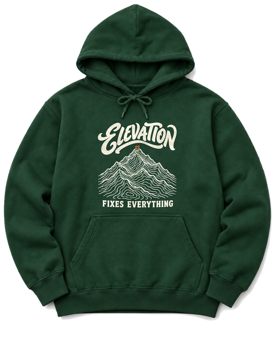 Elevation Fixes Everything Hoodie - Forest Green