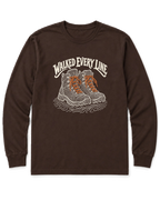 Walked Every Line Long Sleeve Shirt - Dark Chocolate